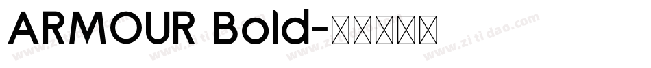 ARMOUR Bold字体转换